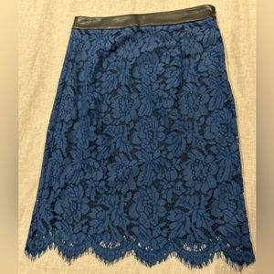 Blue lace pencil skirt Size Small